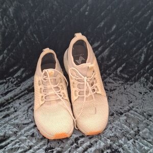 Women's Athletic Shoes in Cream and Orange